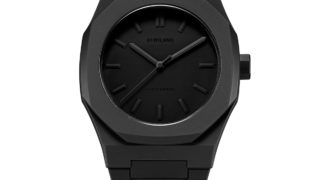 Monochrome Watch Black with rubber strap